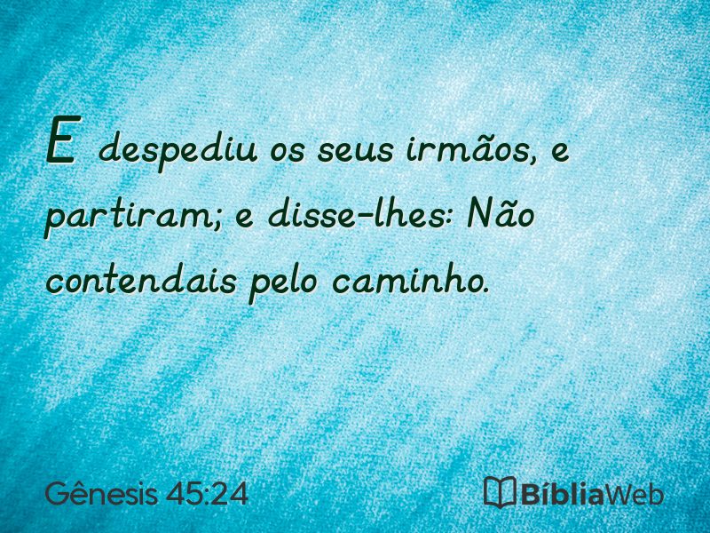 Gênesis 45:24 em imagem para compartilhar