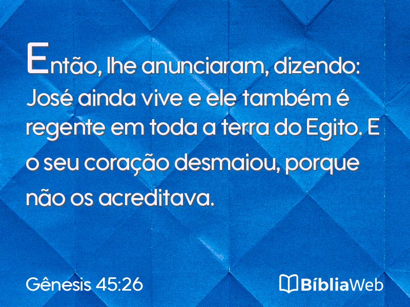Gênesis 45:26 em imagem para compartilhar