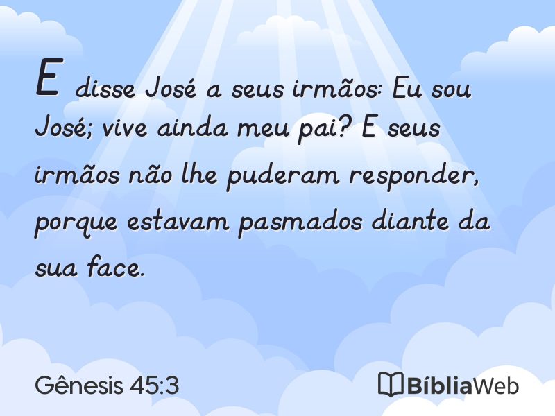 Gênesis 45:3 em imagem para compartilhar
