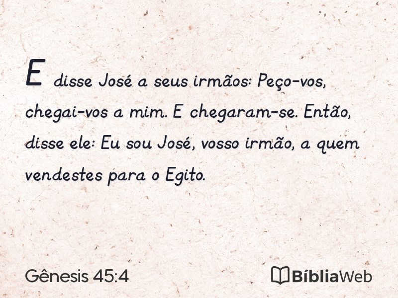 Gênesis 45:4 em imagem para compartilhar