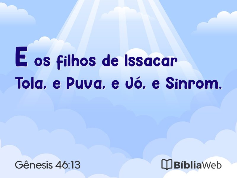 Gênesis 46:13 em imagem para compartilhar