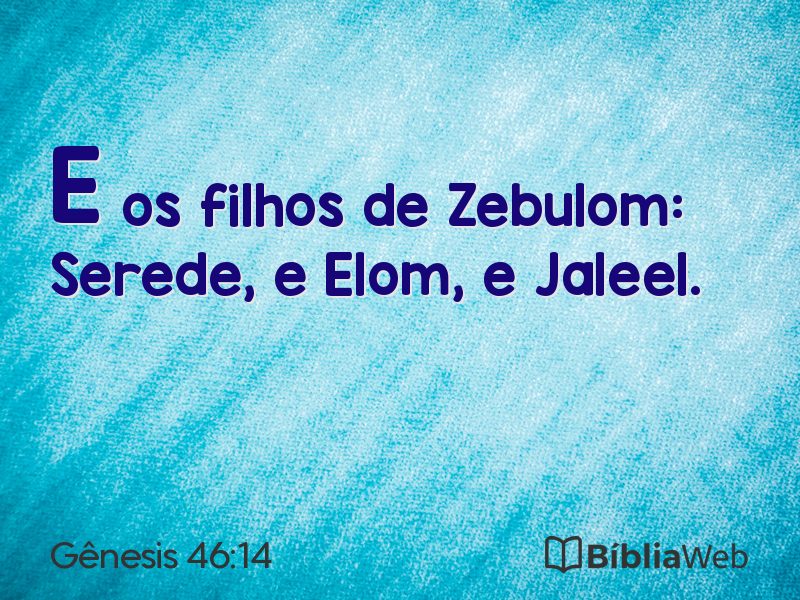 Gênesis 46:14 em imagem para compartilhar