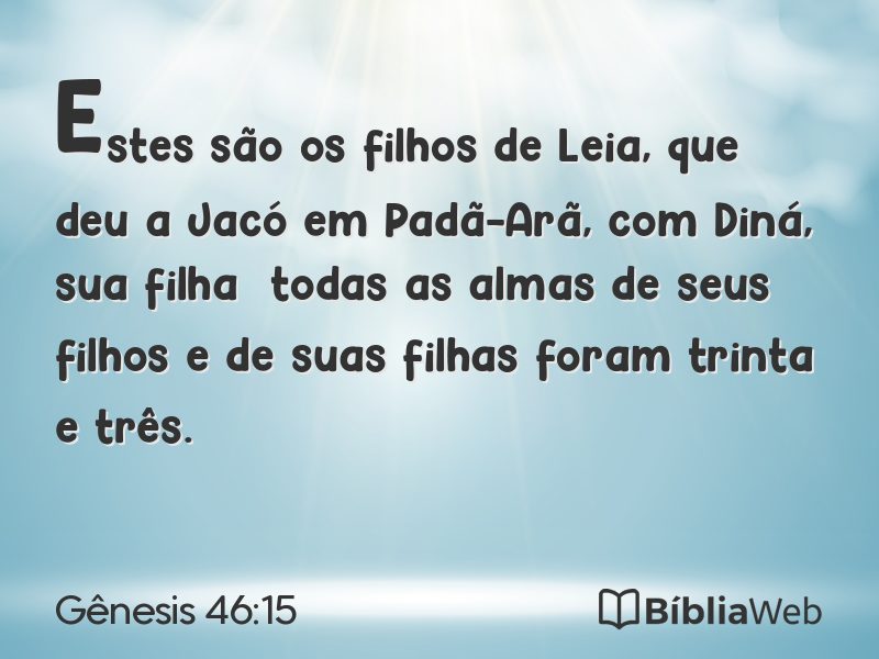 Gênesis 46:15 em imagem para compartilhar