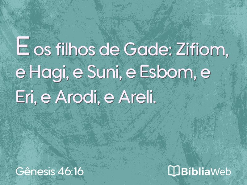 Gênesis 46:16 em imagem para compartilhar