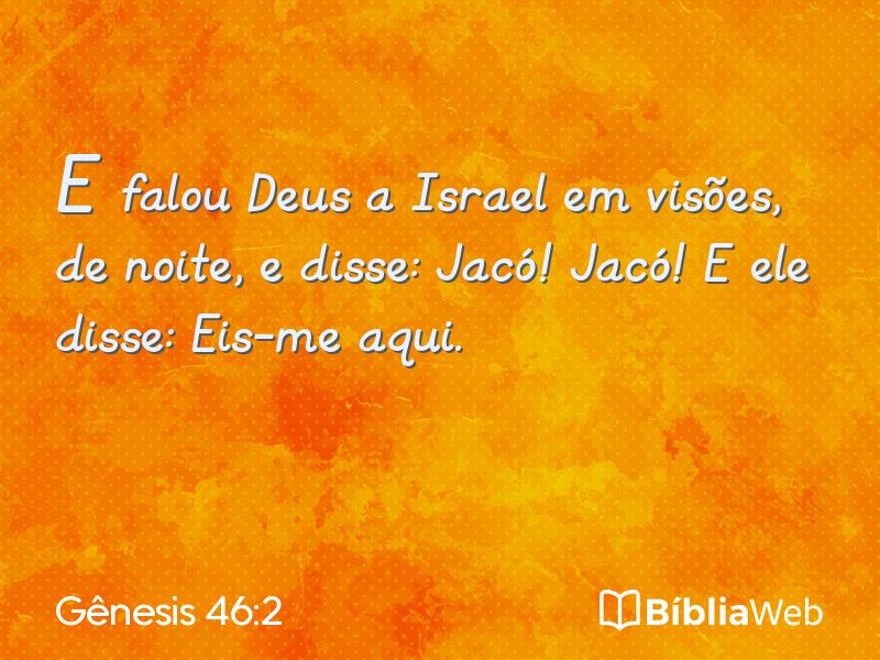 Gênesis 46:2 em imagem para compartilhar