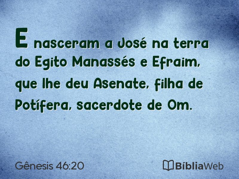 Gênesis 46:20 em imagem para compartilhar
