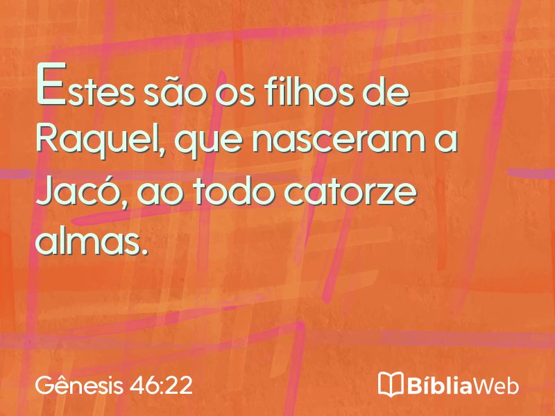 Gênesis 46:22 em imagem para compartilhar