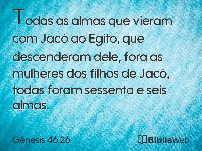 Gênesis 46:26 em imagem para compartilhar