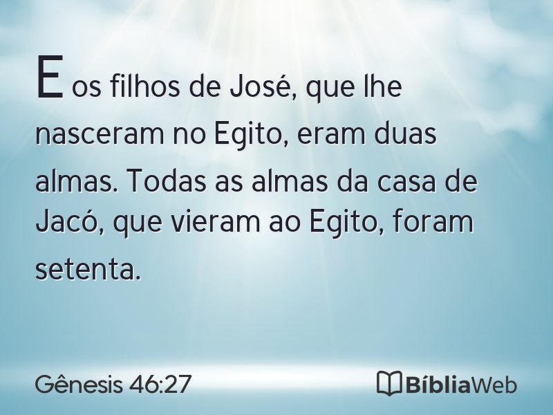 Gênesis 46:27 em imagem para compartilhar