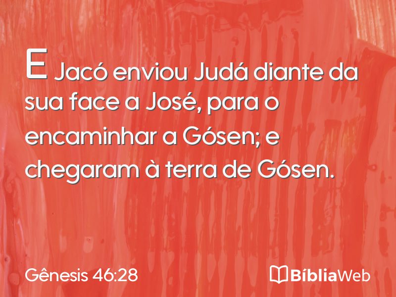 Gênesis 46:28 em imagem para compartilhar