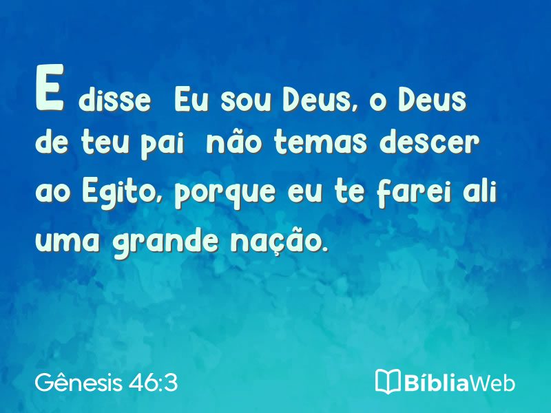 Gênesis 46:3 em imagem para compartilhar