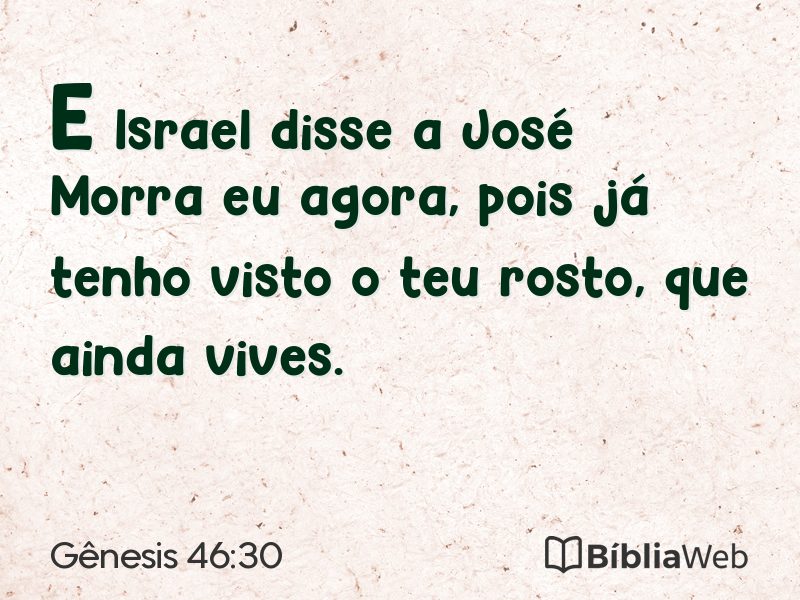 Gênesis 46:30 em imagem para compartilhar