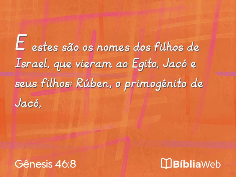 Gênesis 46:8 em imagem para compartilhar