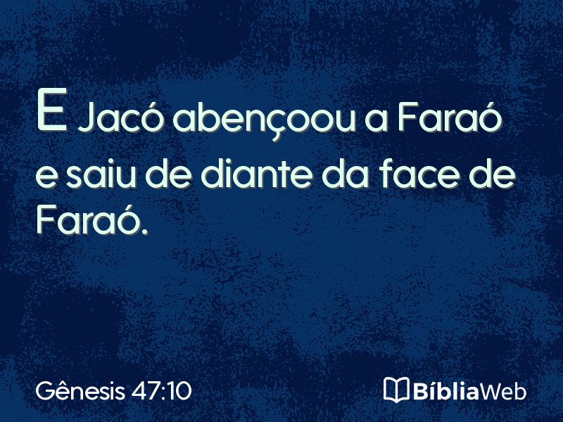 Gênesis 47:10 em imagem para compartilhar