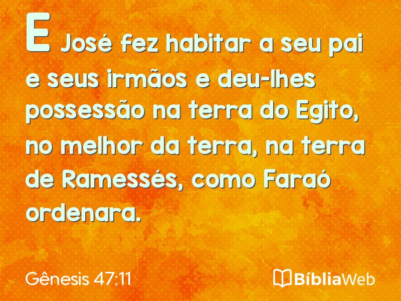 Gênesis 47:11 em imagem para compartilhar