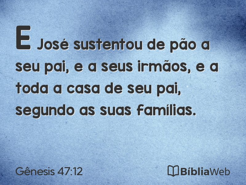 Gênesis 47:12 em imagem para compartilhar