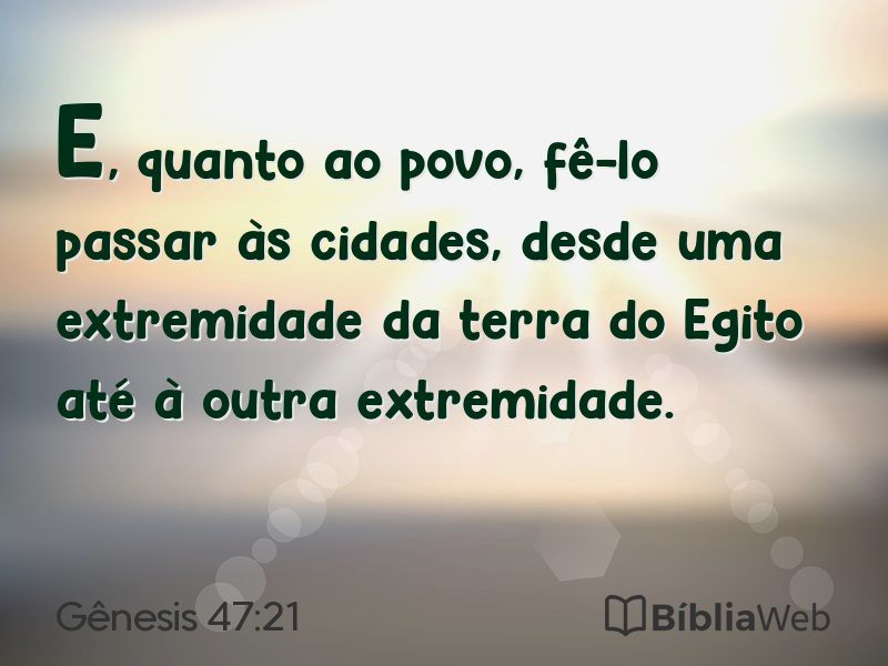 Gênesis 47:21 em imagem para compartilhar
