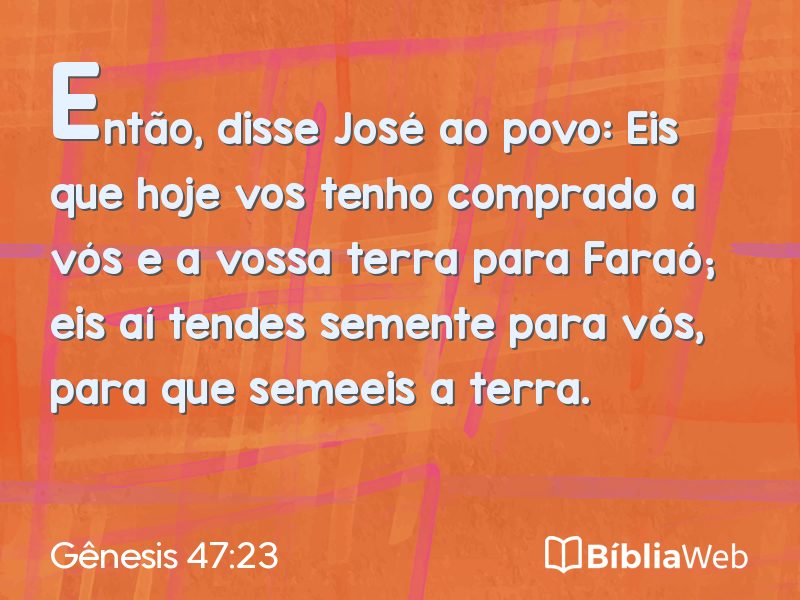 Gênesis 47:23 em imagem para compartilhar