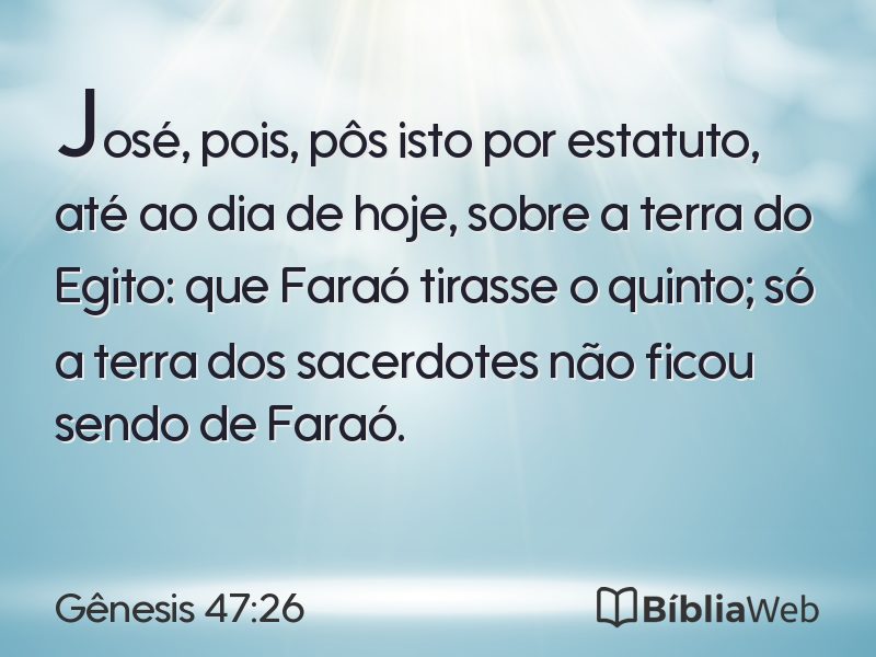 Gênesis 47:26 em imagem para compartilhar