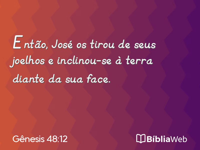 Gênesis 48:12 em imagem para compartilhar