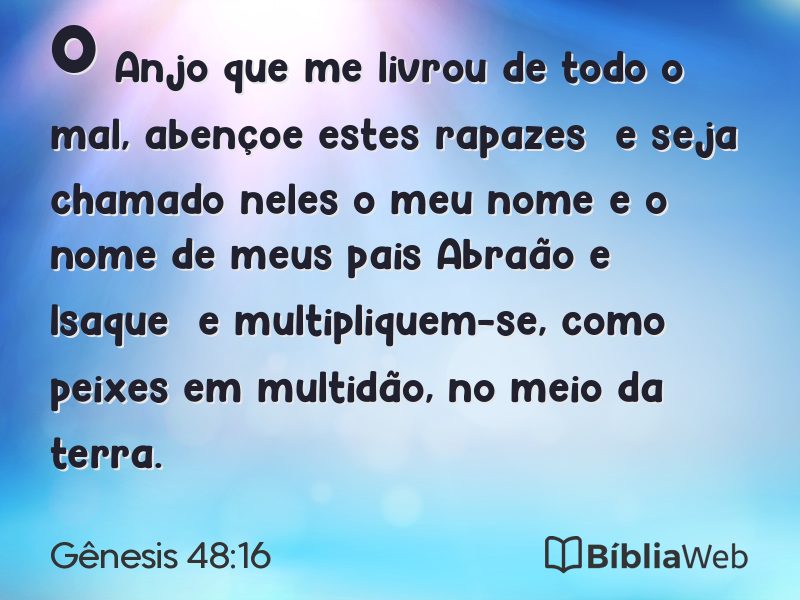 Gênesis 48:16 em imagem para compartilhar