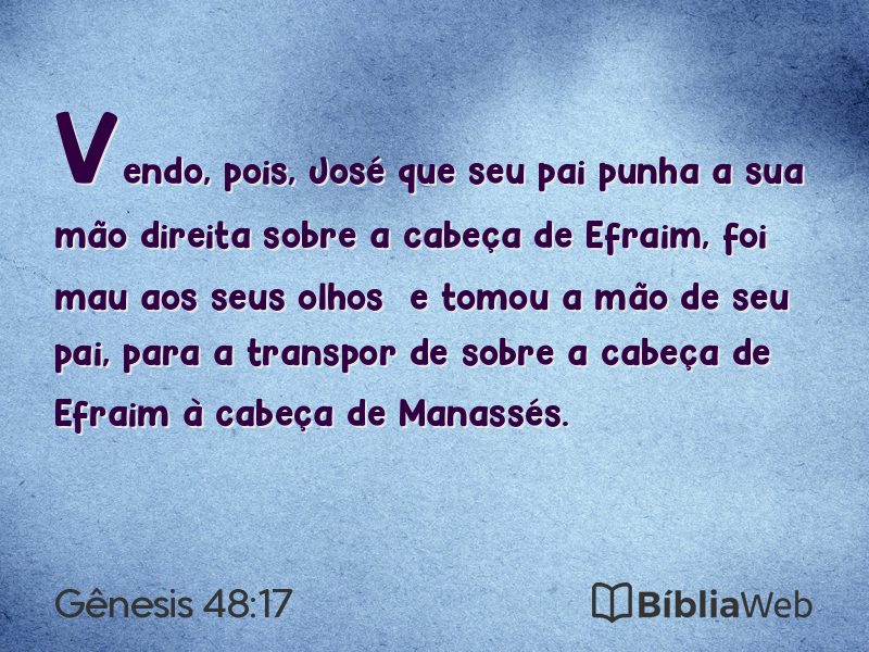 Gênesis 48:17 em imagem para compartilhar