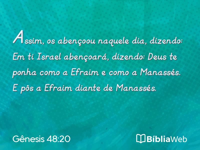 Gênesis 48:20 em imagem para compartilhar
