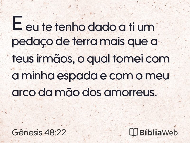 Gênesis 48:22 em imagem para compartilhar