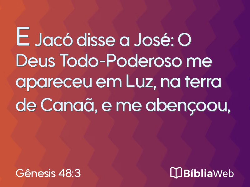 Gênesis 48:3 em imagem para compartilhar