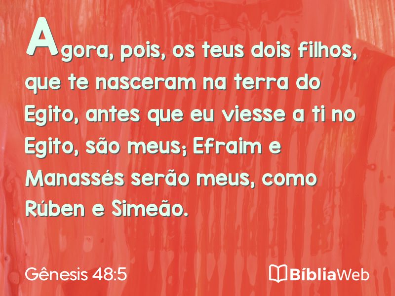 Gênesis 48:5 em imagem para compartilhar