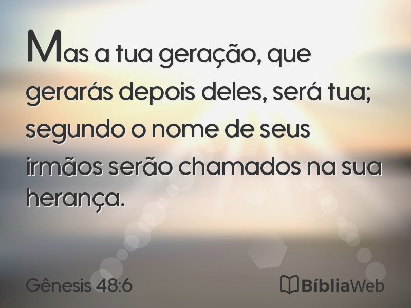 Gênesis 48:6 em imagem para compartilhar