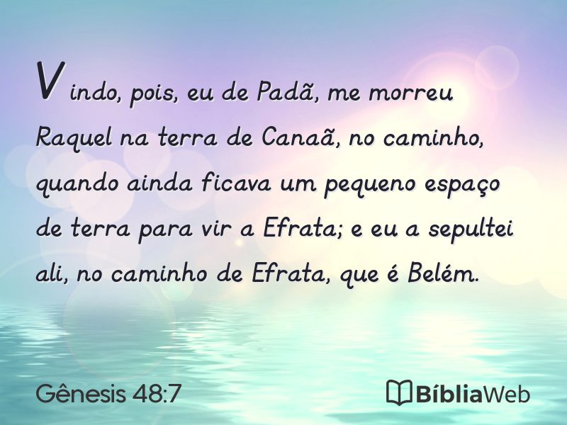 Gênesis 48:7 em imagem para compartilhar