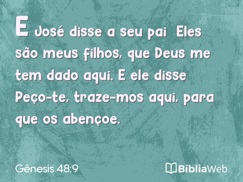Gênesis 48:9 em imagem para compartilhar