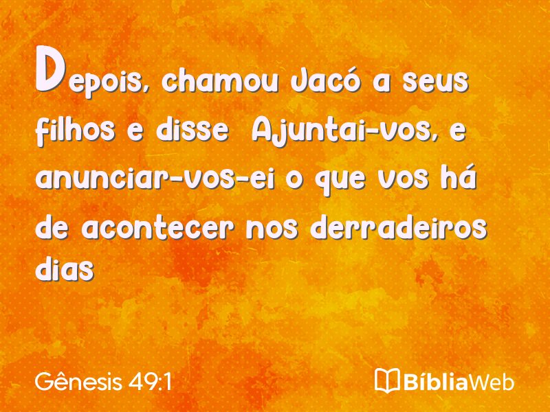 Gênesis 49:1 em imagem para compartilhar