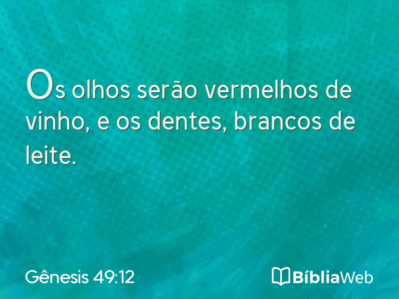 Gênesis 49:12 em imagem para compartilhar