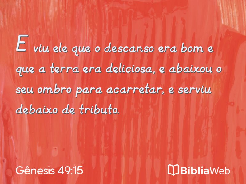 Gênesis 49:15 em imagem para compartilhar