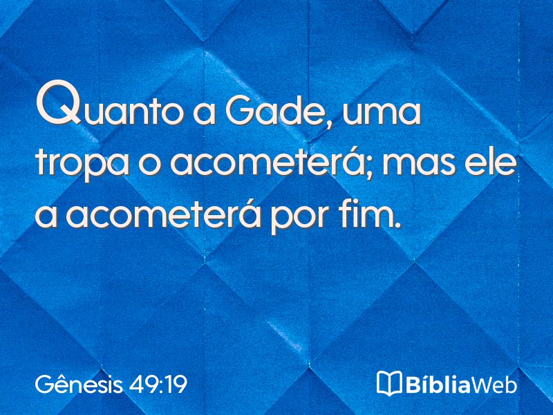 Gênesis 49:19 em imagem para compartilhar