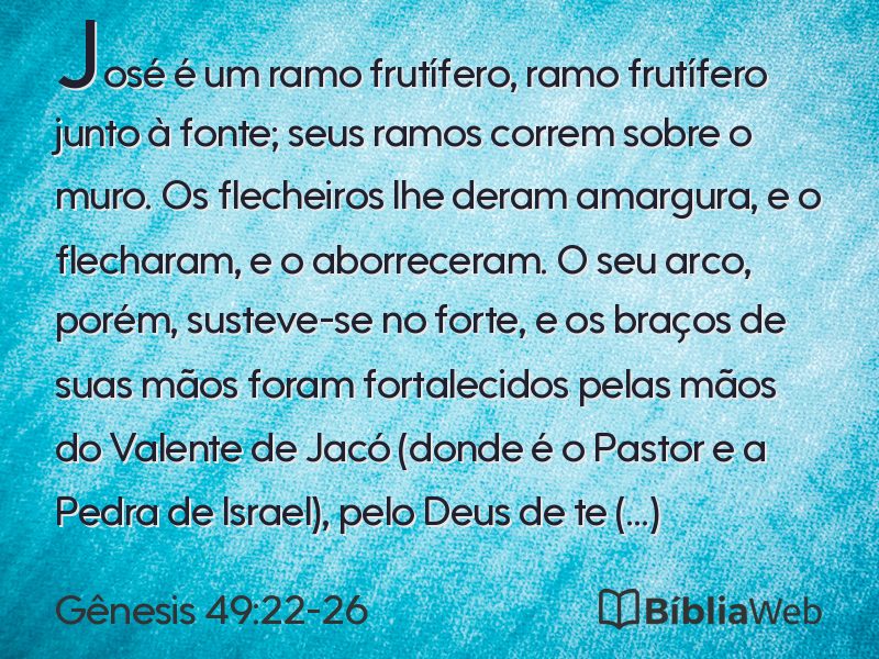 Gênesis 49:22-26 em imagem para compartilhar