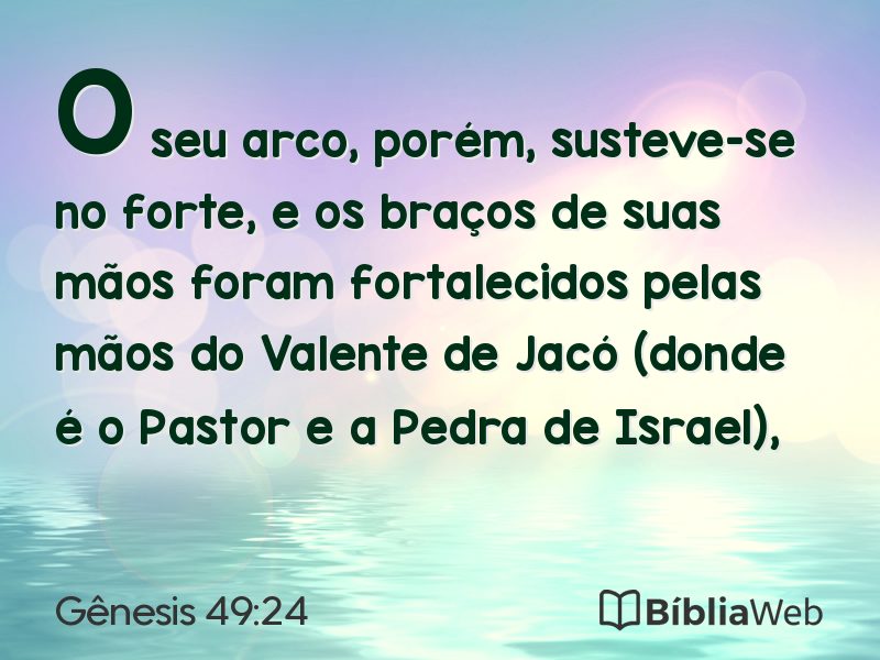 Gênesis 49:24 em imagem para compartilhar