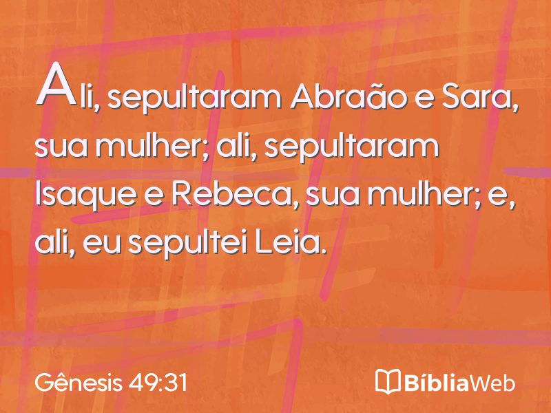 Gênesis 49:31 em imagem para compartilhar