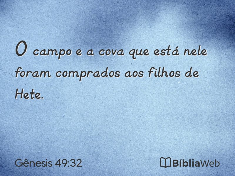 Gênesis 49:32 em imagem para compartilhar