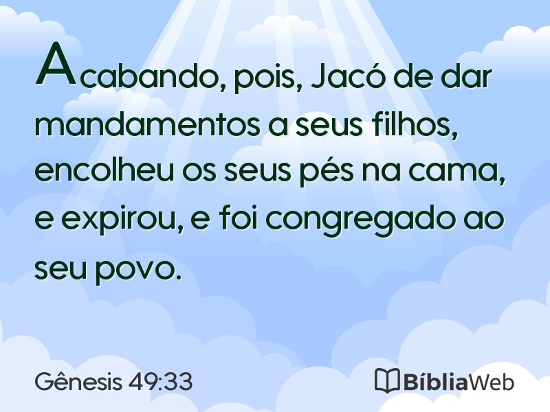 Gênesis 49:33 em imagem para compartilhar