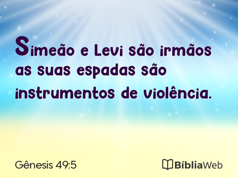 Gênesis 49:5 em imagem para compartilhar