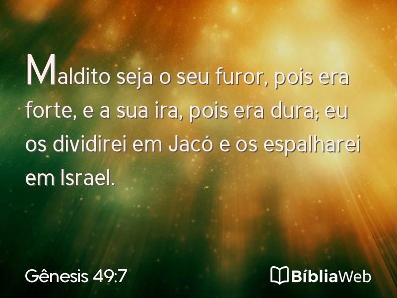 Gênesis 49:7 em imagem para compartilhar