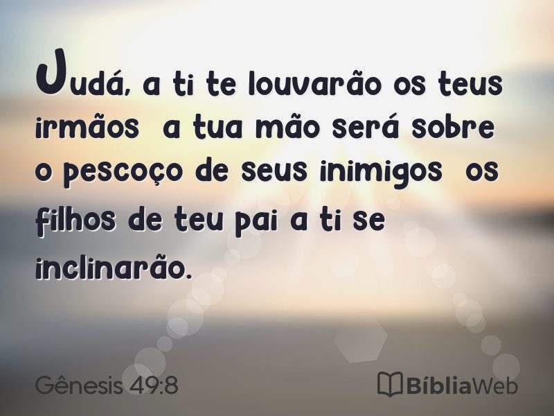 Gênesis 49:8 em imagem para compartilhar