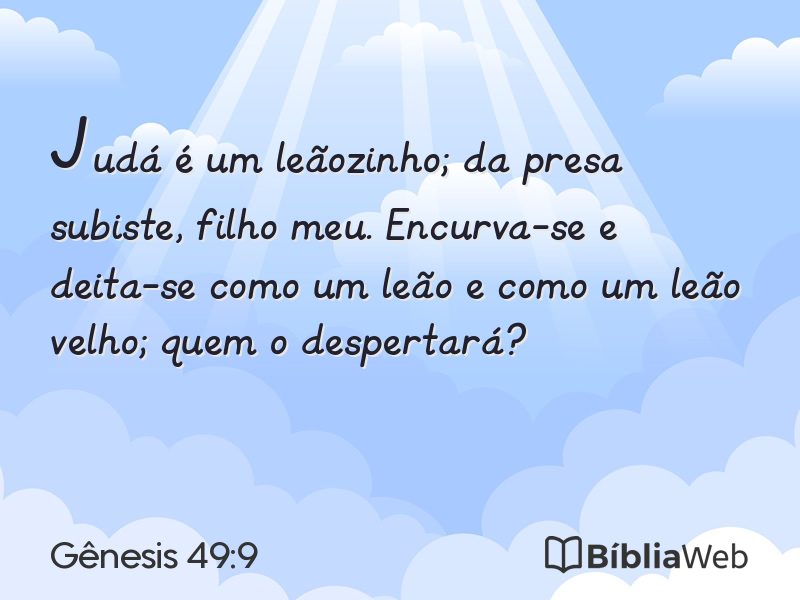 Gênesis 49:9 em imagem para compartilhar