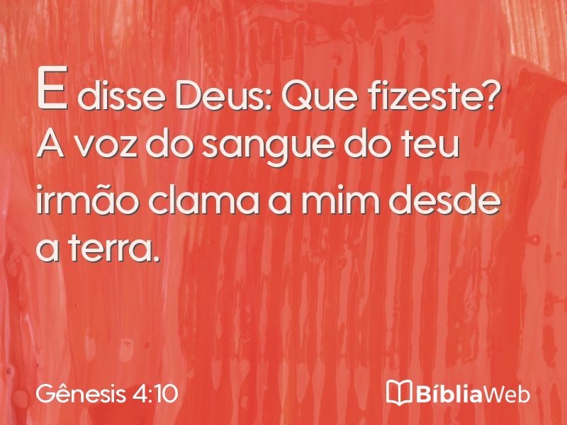 Gênesis 4:10 em imagem para compartilhar
