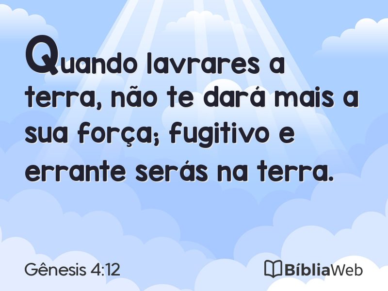 Gênesis 4:12 em imagem para compartilhar