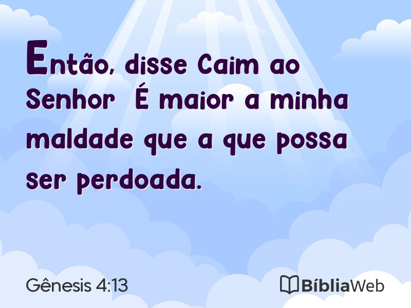 Gênesis 4:13 em imagem para compartilhar