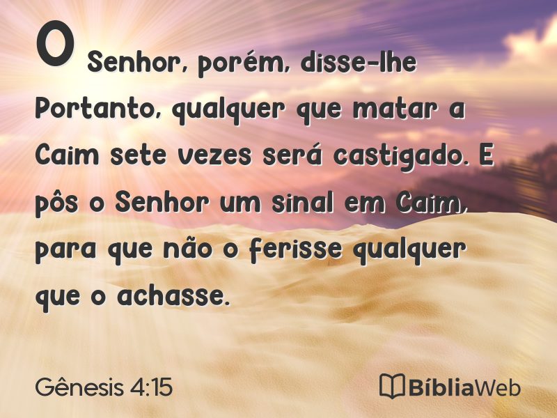 Gênesis 4:15 em imagem para compartilhar